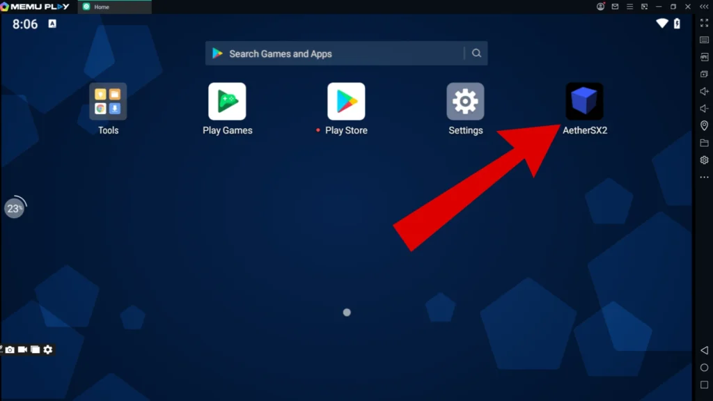 aethersx2 apk installed
